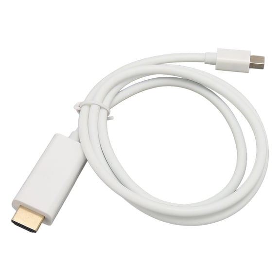 YAHHU Mini DisplayPort to HD Multimedia Interface Adapter Premium Male to Male Video Converter Cable for Laptop Monitor and Projector 3.28 feet / 1 meter White