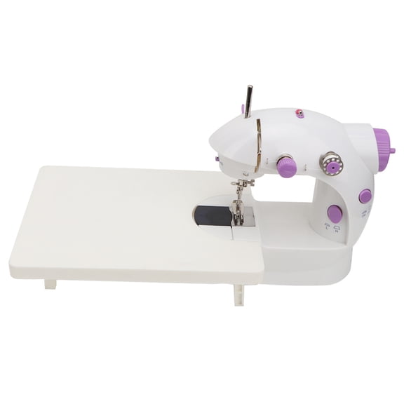 YAHHU Mini Household MultiFunction Electric Sewing Machine with Extension Table, Dual Speed, Automatic Winding, Built-in LED Light, Portable Design for Beginners, White (9.06 inches / 23 cm)
