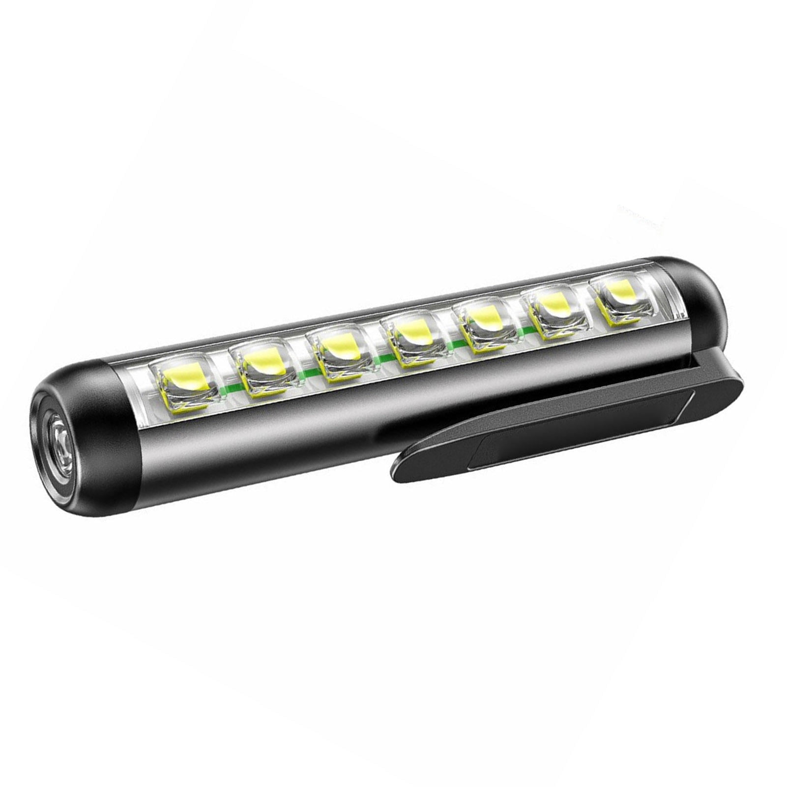 YAHHU Mini LED Flashlight – XPE+COB Super‑Bright 600mAh Battery, 3 Color Modes, Pen Clip & Magnetic Holder, Type‑C Recharge, Ideal for Hiking & Repairs