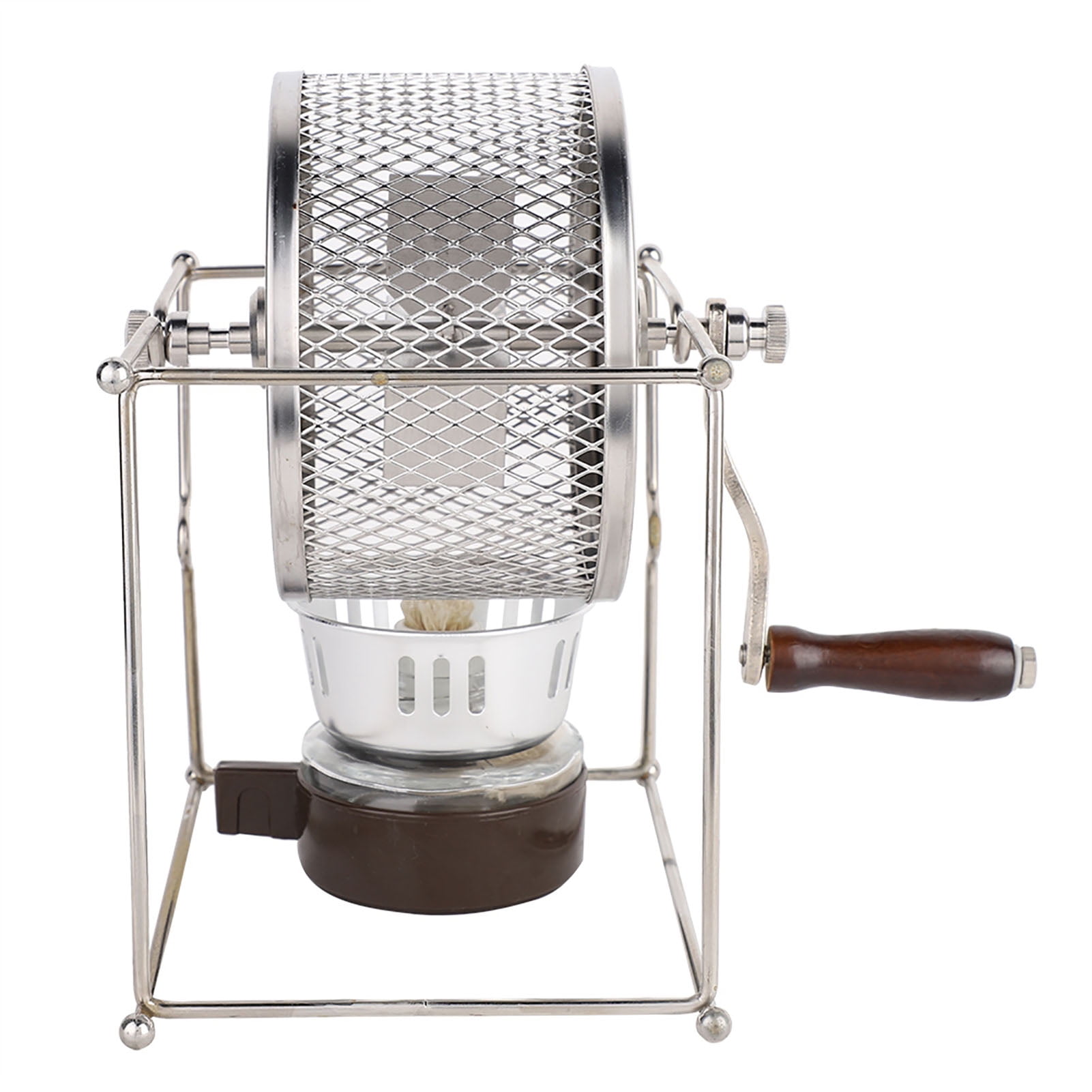 YAHHU Mini Manual Coffee Beans Roasting Machine Stainless Steel Roller with Handle for Home DIY (8.27 in / 21 cm)