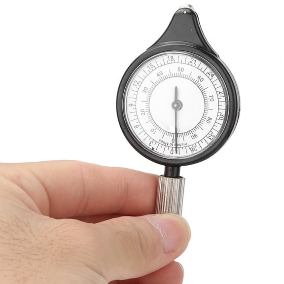 YAHHU Mini Outdoor Map Measurer Distance Calculator Mapping Tool Metal Wheel Compass Black for Camping Hiking Backpacking Survival Navigation Gear (3.74 inches / 9.5 cm)