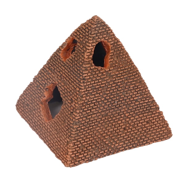 YAHHU Mini Pyramid Aquarium Decoration Resin Fish Shrimp Shelter Rest Cave Hide Habitat Fish Tank Ornament