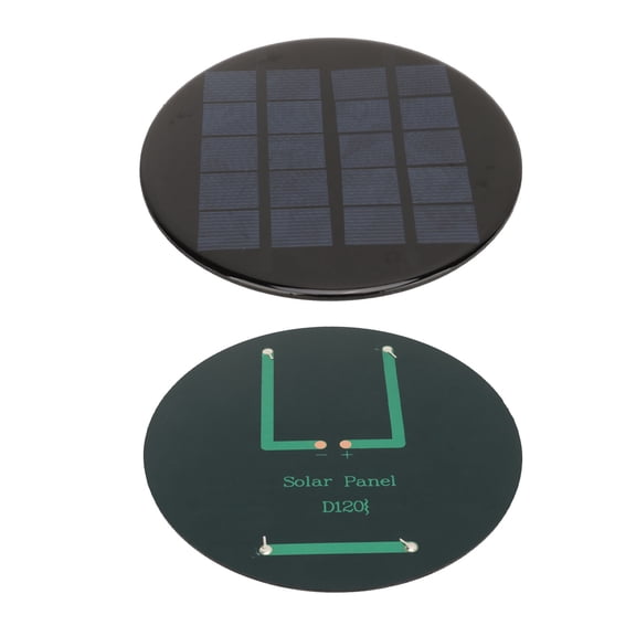 YAHHU Mini Round Polycrystalline Silicon Solar Cell Panel 1.1W 5V 120mm / 4.72 inches Diameter Module for 3.7V Battery Charging DIY Projects