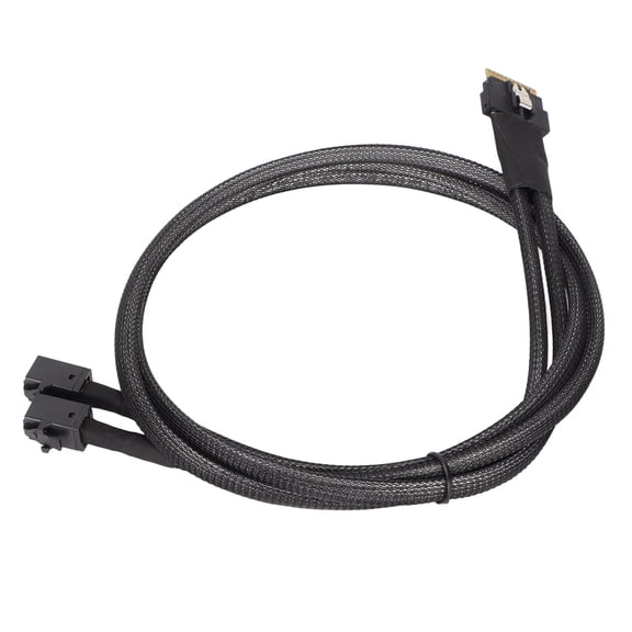 YAHHU Mini SAS Cable SFF-8654 to Dual SFF-8643 Server Array Card Data Transmission Line 12 Gbps 32AWG 2.62 ft / 0.8m