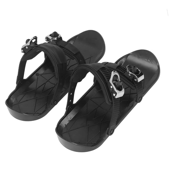 YAHHU Mini Ski Skates Attach to Winter Shoes Short Snow Skis for Outdoor Skiing Black One Size 14.2 inches / 36 cm