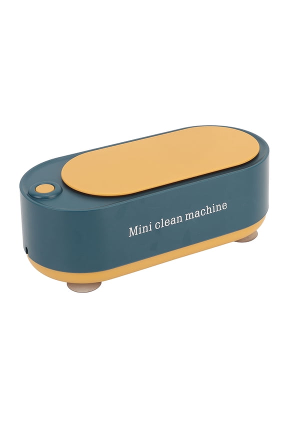 Mini Ultrasound Cleaning Machine High Frequency Portable Household Cleaner for Rings Glasses Coins Necklaces Dark Green 8.66 inches / 22 cm