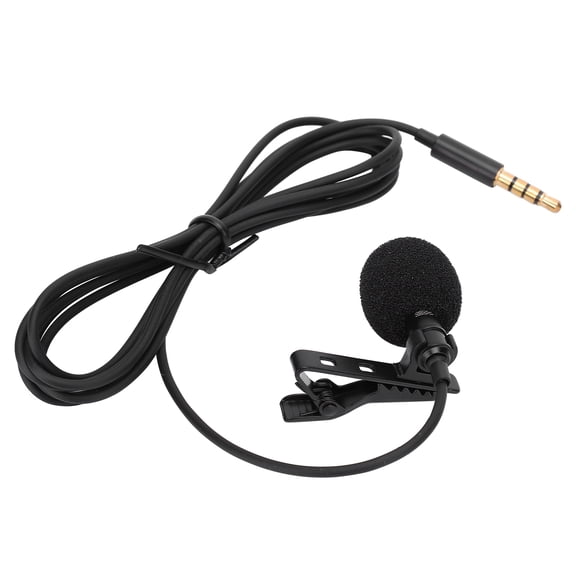 YAHHU Mini Wired Lavalier Lapel Microphone Collar Clip Mic for Mobile Phone Video Recording, Omnidirectional 3.5mm Condenser Microphone for iPhone, Android & Cameras (57.1 inches / 1.45 m)
