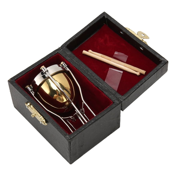 YAHHU Miniature Timpani Model Decorative Exquisite Copper Musical Instrument Ornament for Graduation Birthday Christmas Gift 1.6 x 1.6 x 2.4 inches / 4 x 4 x 6.2 cm