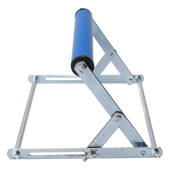 YAHHU Miter Saw Stand, Stainless Steel Height Adjustable Portable Support Frame for Table Saws and Cutting Machines, Heavy Duty Roller Stand Tool Accessory, Blue (2.17-5.31 inches / 55-135 mm)