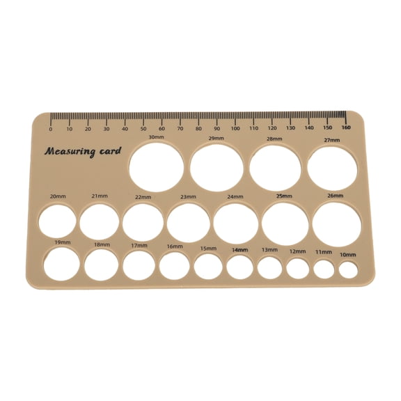 YAHHU Mothers Nipple Measurement Ruler Flexible Silicone Breast Flange Measuring Tool with 59 inches / 1.5m Soft Tape for Flange Sizing, Accurate Pumping Accessory, Brown