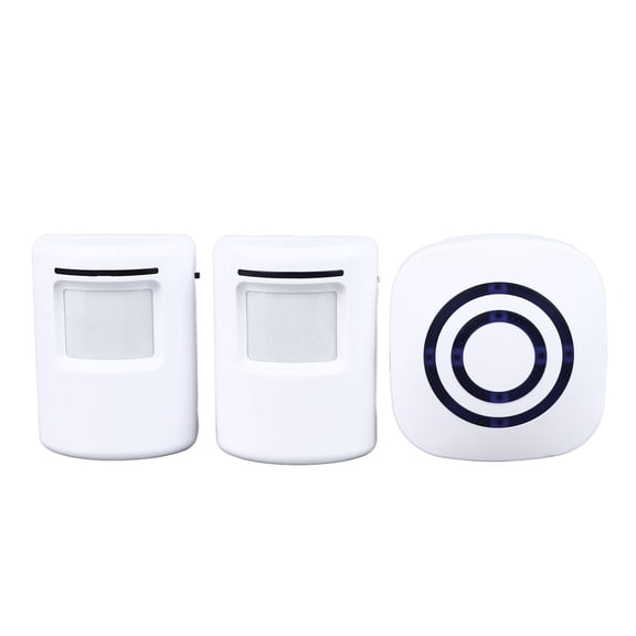 YAHHU Motion Sensor Door Bell Wireless Driveway Alert Entry Welcome Doorbell Chime for Shops Restaurants, 110-240V, White, 5.51 inches / 14 cm