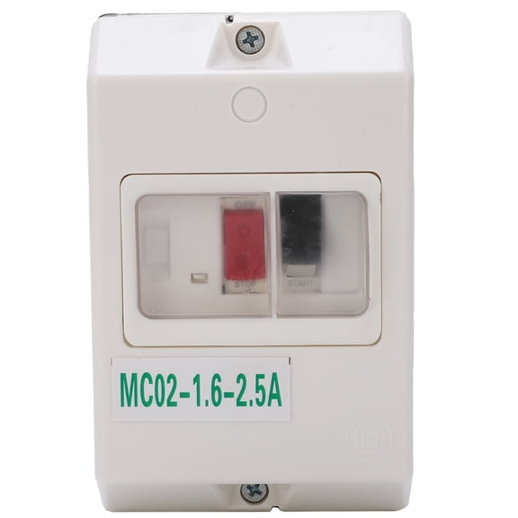 YAHHU Motor Protection Switch Circuit Breaker MC02-1.6-2.5A 50/60Hz ABS Waterproof 220V/380V Electric Motor Component For Industrial Application Heavy Duty