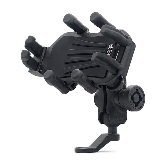 YAHHU Motorcycle Phone Mount Holder with Vibration Dampener, Anti-Theft 360 Adjustable Rearview Mirror Mount for Cell Phones (4.4-6.5 inches / 11.2-16.6 cm)