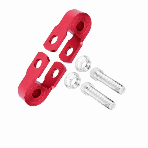 YAHHU Motorcycle Rear Shock Absorber Riser Height Extension Universal Fit 1.2 inches / 3 cm No Screw Red 2 Pcs Set for Dirt Bike ATV Parts