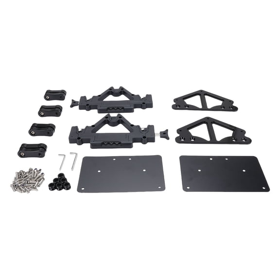 YAHHU Motorcycle Saddlebag Quick Release Bracket Support Mount Kit Black Aluminum Alloy Weatherproof Enhanced Stability Universal Fit for Honda Shadow Yamaha Suzuki Kawasaki Vulcan Cruiser - 2 Pack