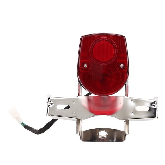 YAHHU Motorcycle Tail Light with Chrome License Plate Bracket Assembly DOT Compliant Replacement Part for DAX ST50 ST70 CT50 CT70 Trail Models High Visibility Rear Lamp