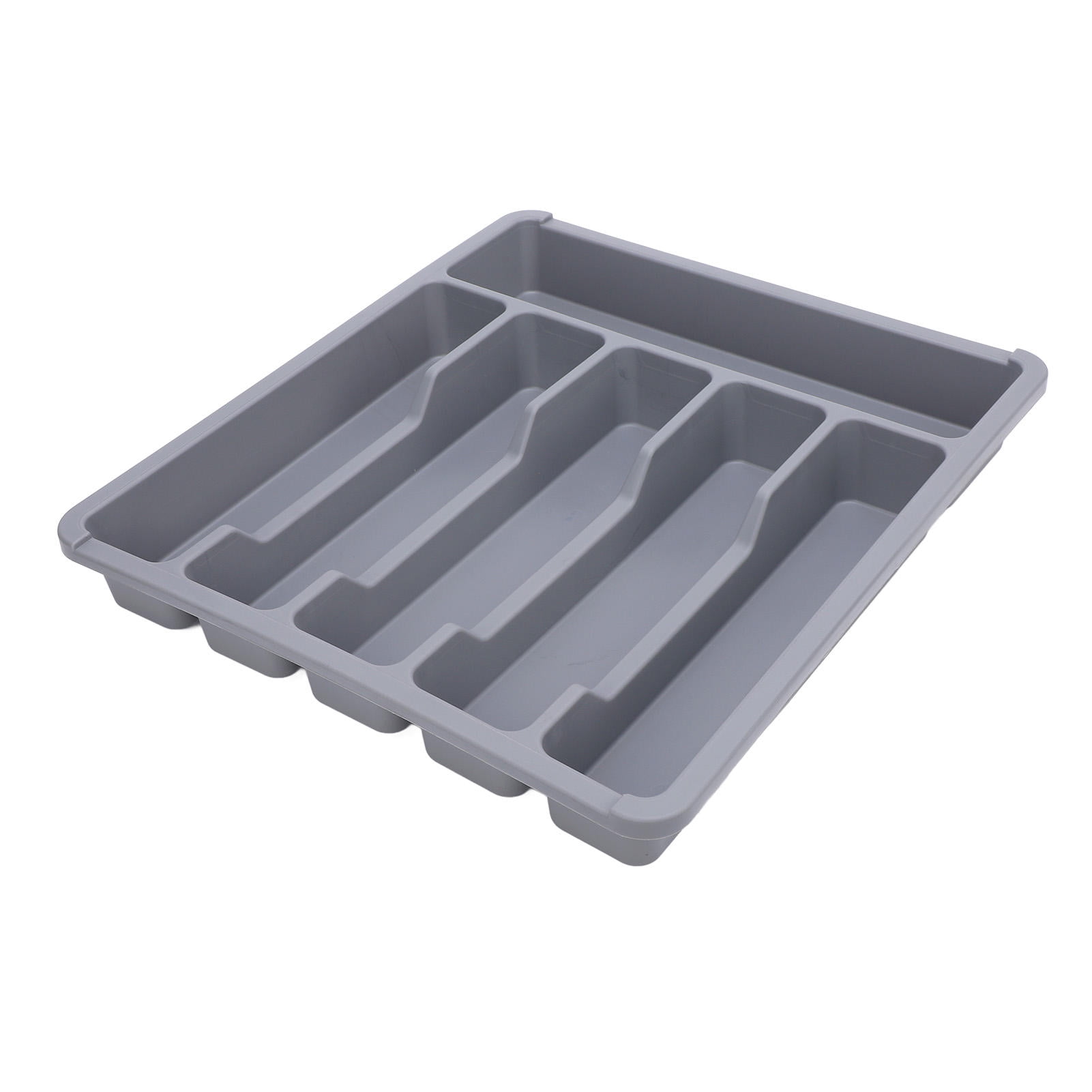 YAHHU Multi‑Compartment Silverware Drawer Organizer – 12.2x14in, Dust‑Proof, ABS Cutlery Tray for Kitchen Utensils, Stylish & Functional
