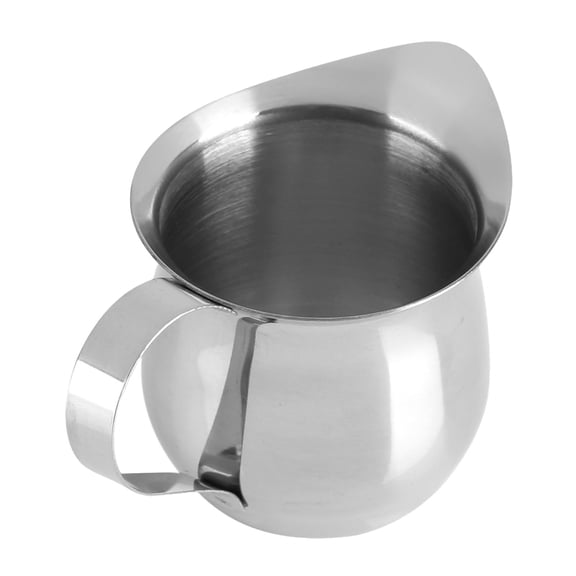YAHHU Multipurpose Stainless Steel Milk Frothing Pitcher Cup for Espresso Machine Latte Art Kitchen Jugs Mug, Rust-Free & Durable, Silver, 3 oz / 90 ml