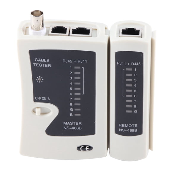 YAHHU NS-468B BNC Network Cable Tester Universal RJ45 RJ11 Wire Testing Tool with Storage Bag DC 9V Battery Operated (7.08 inches / 18 cm)