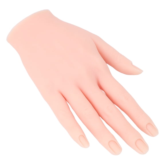 YAHHU Nail Art Practice Hand High Simulation Flexible Silicone Mannequin Hand for Manicure Training, Ring Bracelet Jewelry Display, Adjustable Poseable Model, 10 inches / 25.4 cm
