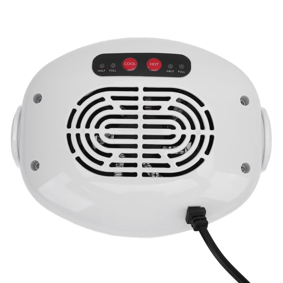 YAHHU Nail Dryer Warm and Cool Mode Auto Start Stop Forward Reverse Rotation Nail Drying Fan 110V US Plug White (7.28 inches / 18.5 cm)