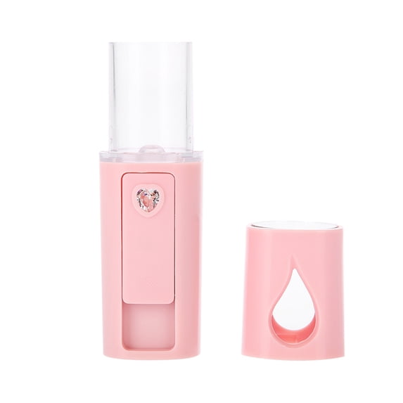 YAHHU Nano Facial Mister Handy Cool Mist Spray Humidifier Face Hydration Atomization Sprayer for Deep Skin Care 20ml Tank USB Rechargeable Pink, 4.1 inches / 10.4 cm, Lightweight Portable