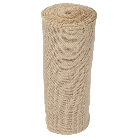 YAHHU Natural Jute Burlap Roll Fabric for DIY Crafts Weddings Sewing, Precut Ribbon Supply, 10.9 Yards x 11.8 Inches (10m x 30cm)