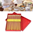thumbnail image 1 of YAHHU Natural Sequoia Wood Chopsticks – 10 Pairs, Anti‑Slip, Reusable, Dishwasher Safe,  Ideal for Chinese & Sushi, 1 of 10