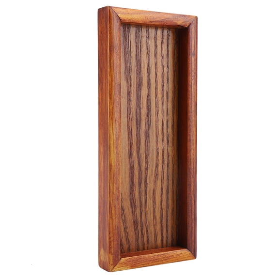 YAHHU Natural Wooden Tea Tray Serving Table Plate Rectangle Food Storage Dish for Snacks Coffee Drinks Home Hotel Kitchen Decoration (7.87 inches / 20 cm)