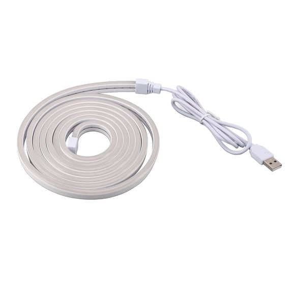 YAHHU Neon Rope Light 6.5ft Strip Light USB Powered Waterproof Silicone Bright White Lighting Flexible LED Decor Light for Bedroom Home Indoor Outdoor 2m / 6.56ft