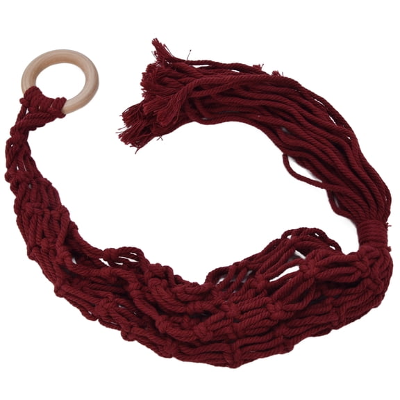 YAHHU Net Bag Hanging Basket Hand Woven Cotton Rope Vegetable and Fruit Storage (6.3 inches / 16 cm)