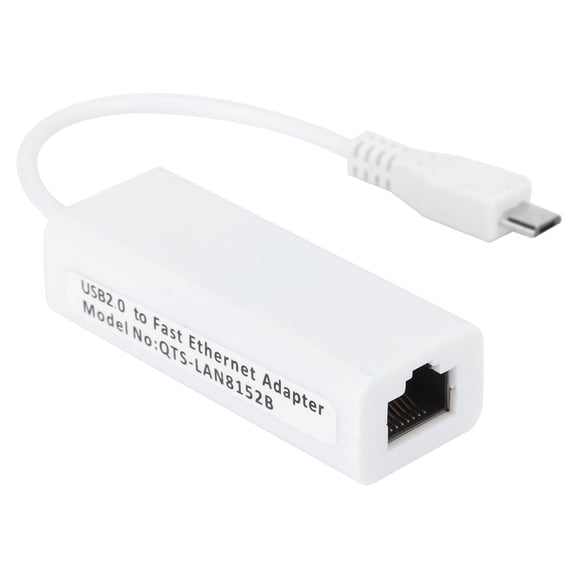 YAHHU Network Card Adapter Micro USB to RJ45 Ethernet Port 10/100 Mbps for Raspberry Pi Zero 1.3/W Motherboard High Speed Connection Fast Internet Dongle Converter Accessory