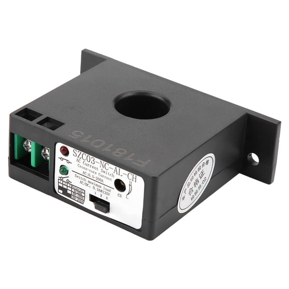 YAHHU Normally Closed Current Sensing Switch Adjustable AC 0.5-200A SZC03-NC-AL-CH, Self-Powered Mutual Inductance Current Control Relay for Substation and Automation Systems