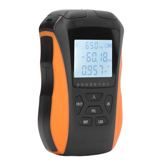 YAHHU Optical Fiber Power Meter 4-in-1 Fault Locator Detector RJ45 Tester 5km -50 to +26dBm LED Light 7.09 in / 18 cm