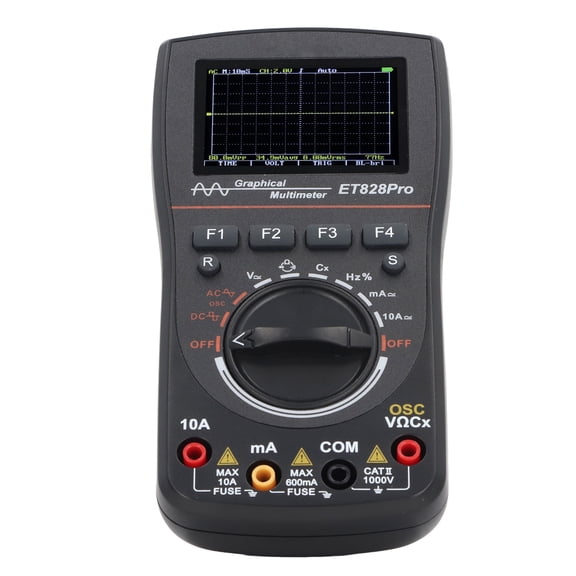 YAHHU Oscilloscope Multimeter 2 in 1 50Msps High Sampling Rate 2.4 Inch Color Display 6000 Counts 10Mhz Bandwidth Handheld Digital Oscilloscope Multimeter Test Tool for Professionals