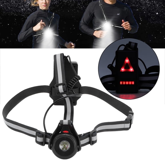 YAHHU Outdoor Night Running Lights LED Chest Back Warning Light for Run Jogging Exercise, USB Rechargeable