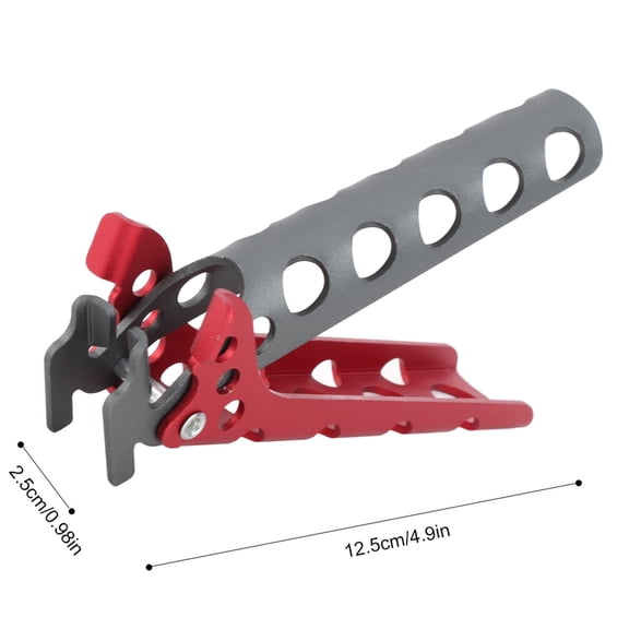 YAHHU Outdoor Pot Clamp Aluminum Alloy Portable Lifter, Lightweight Prevent Hot Hands Cookware Gripper for Camping and Backpacking Picnic, Red Black Combo, 4.92 inches / 12.5 cm