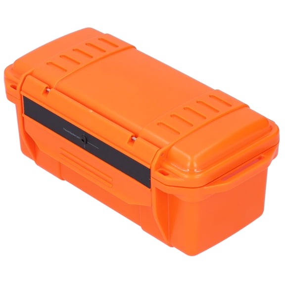 YAHHU Outdoor Waterproof Tool Storage Case, Shockproof Gear Carrying Box Container with Buffering Pad, Heavy-Duty ABS Plastic Organizer for Camping and Hiking, Orange (7.87 inches / 20 cm Length)