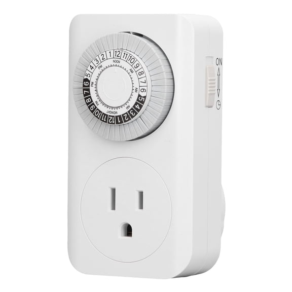 YAHHU Outlet Timer Mechanical Countdown 15 Minute to 24 Hours Auto Shut Off Power Socket for Indoor Use Energy Saving Automatic Switch Controller (7.09 inches / 18 cm)