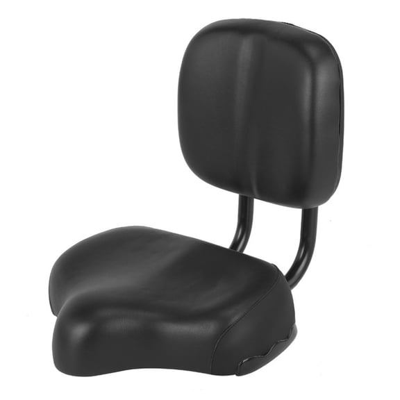 YAHHU Oversized Wide Comfort Bike Seat with Backrest for Men and Women, Thick Sponge Padded Bicycle Saddle Replacement for Electric, Tricycle, and Exercise Bikes (13.4 inches / 34 cm)