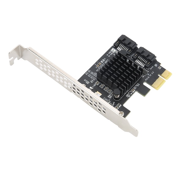 YAHHU PCI-E to 2-Port SATA 3.0 Expansion Card PCI Express SATA Adapter Support AHCI1.0 Mode High Speed Desktop Computer Port Card with Half Height Baffle[cite: 1]