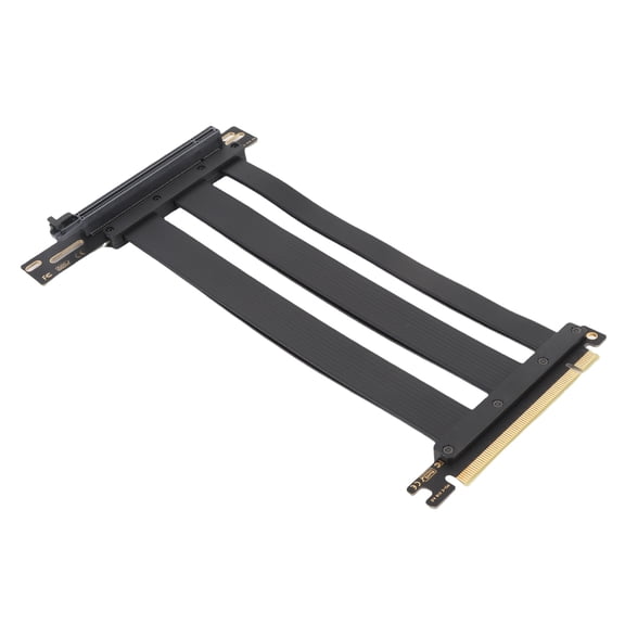 YAHHU PCI E 4.0 X16 High Speed Extension Card Port GPU Extender Riser Cable 90 Degree Adapter Black 3.9 inches / 10 cm[cite: 1]
