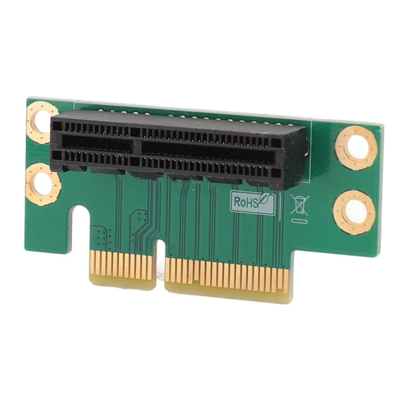 YAHHU PCI Express 4X Riser Card Professional 90 Degree Adapter Card PCIe 4X Extension Card for 1U 2U Small Computer and Server Case[cite: 1]