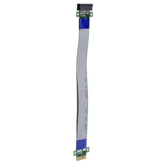 YAHHU PCIE Extension Cable 1X Riser Card Extender Male to Female Adapter Ribbon (9.4 inches / 24 cm)