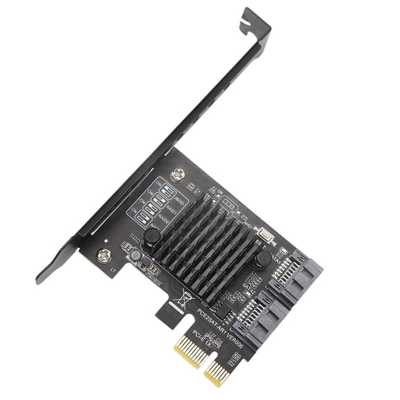 YAHHU PCIE to SATA3.0 Expansion Card 2 Ports 6Gbps High Speed Multi Function Support PCIe SATAIII RAID Controller Card for WIN7 8 10 11 LINUX Desktop PC Components 6G Expansion Adapter