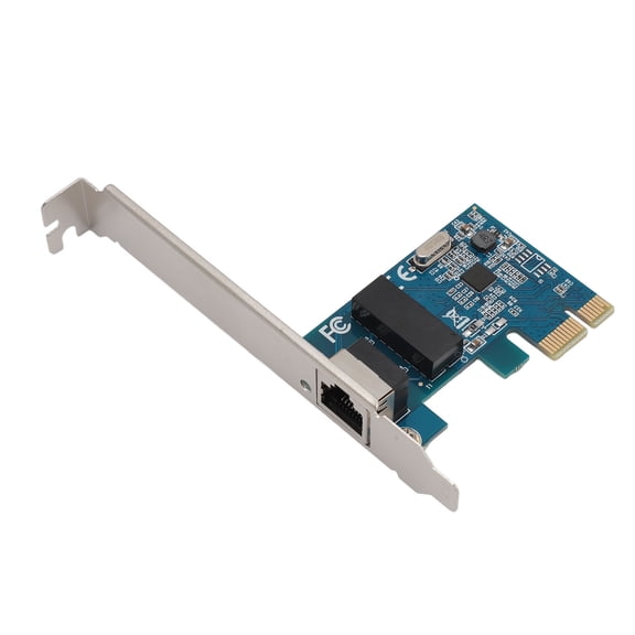 YAHHU PCIe Gigabit Network Card, Single RJ45 Port 10/100/1000Mbps Ethernet Adapter for Desktop PC, Metal and PCB Board Construction, Diskless Function Support (5.51 inches / 14 cm)