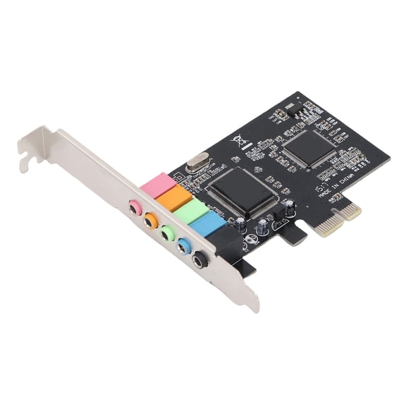 YAHHU PCIe Sound Card 5.1 Internal Audio 32/64 Bit Stereo PCI Express Adapter for Desktop PC Support DirectSound 3D EAX