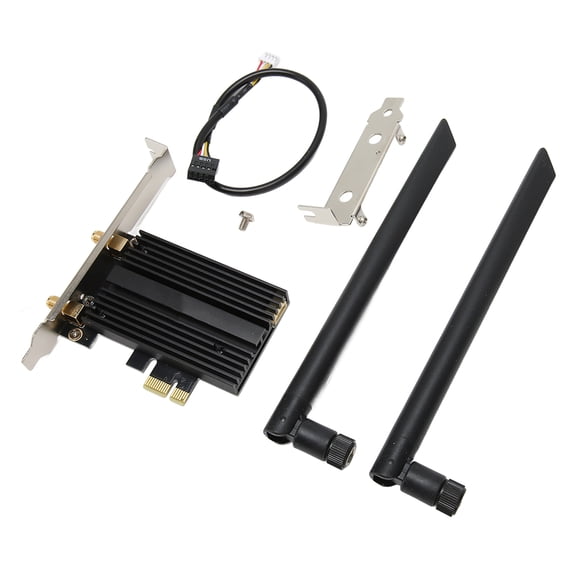 YAHHU PCIe WiFi Card 6GHz 5GHz 2.4GHz WPA3 Wireless Network Adapter for Desktop Gaming PC (7.87x4.72x1.18 inches / 20x12x3 cm)