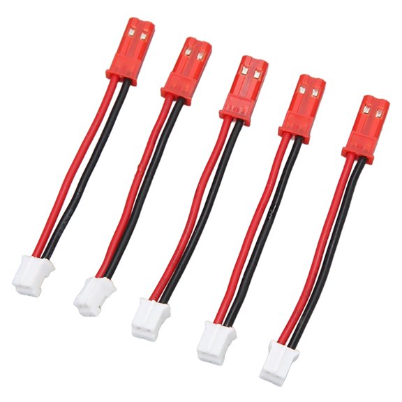 YAHHU PH2.0 2P to JST Adapter Cable Male to Male RC Battery Extension Cord for Axial SCX24 1/24 Scale Tracked Vehicle 5pcs Perfect for Remote Control Upgrades (2.4 inches / 62 mm)