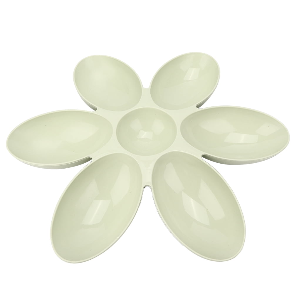 YAHHU PP Durable Six Petals Multiple Case Slow Feeder & Water Feeding Bowl for Cats and Dogs, Green (16.5 inches / 42 cm)